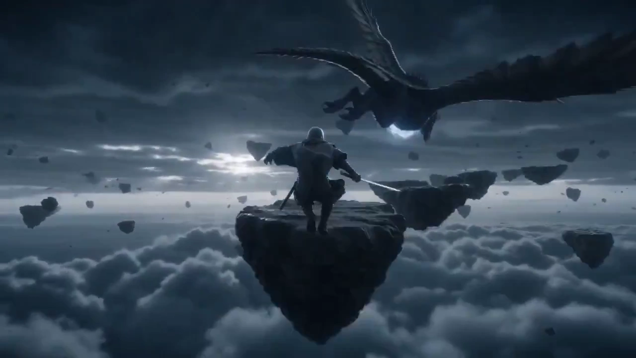 Thunderstorm Clash: Lightning-Fueled Battle on Surreal Floating Rocks