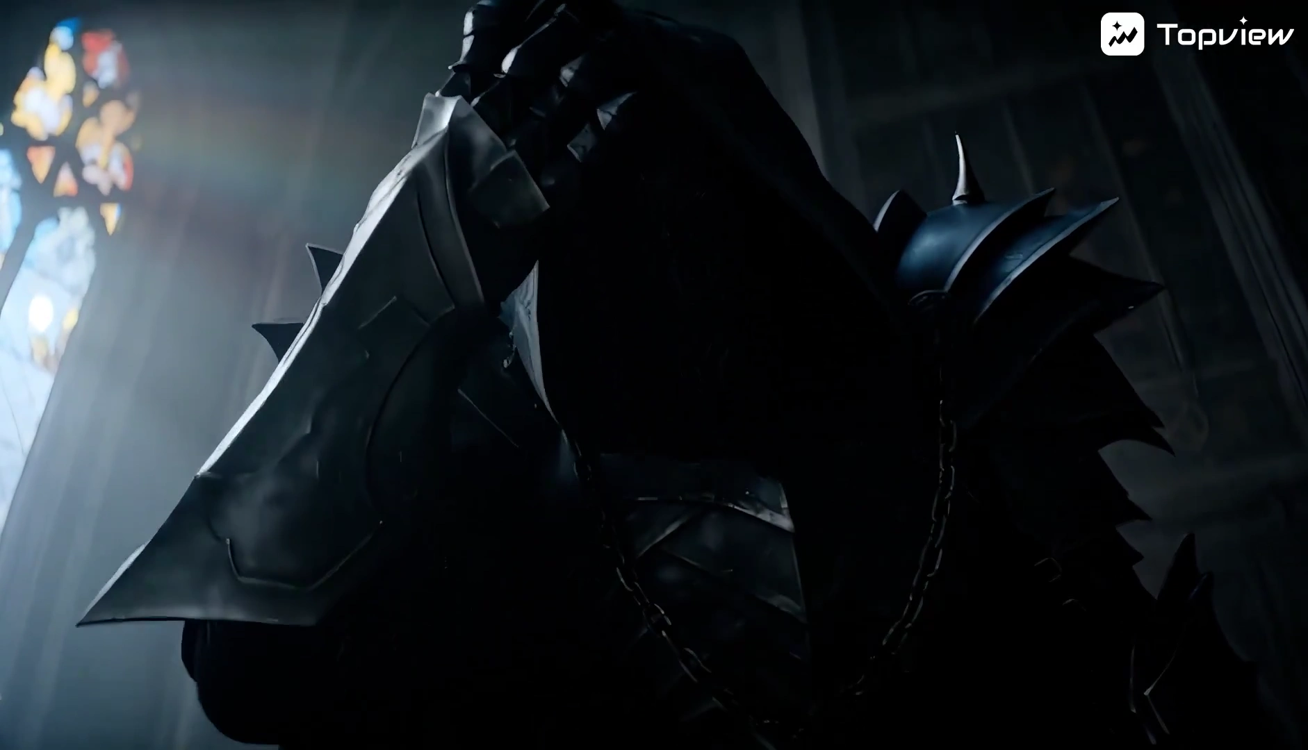 Epic Confrontation Under Moonlight: A Fantasy Fight in Sacred Ruins