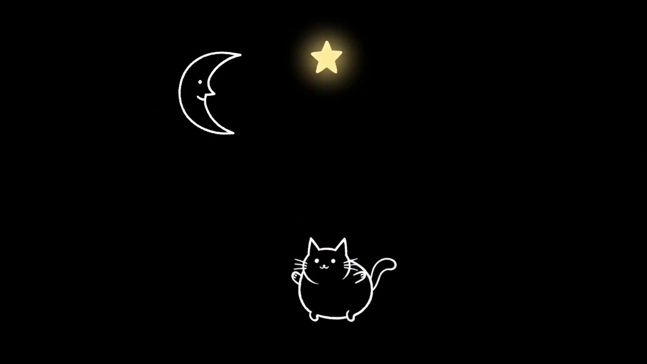 Charming Line Art Animation Featuring a Cat and Its Helping Friends