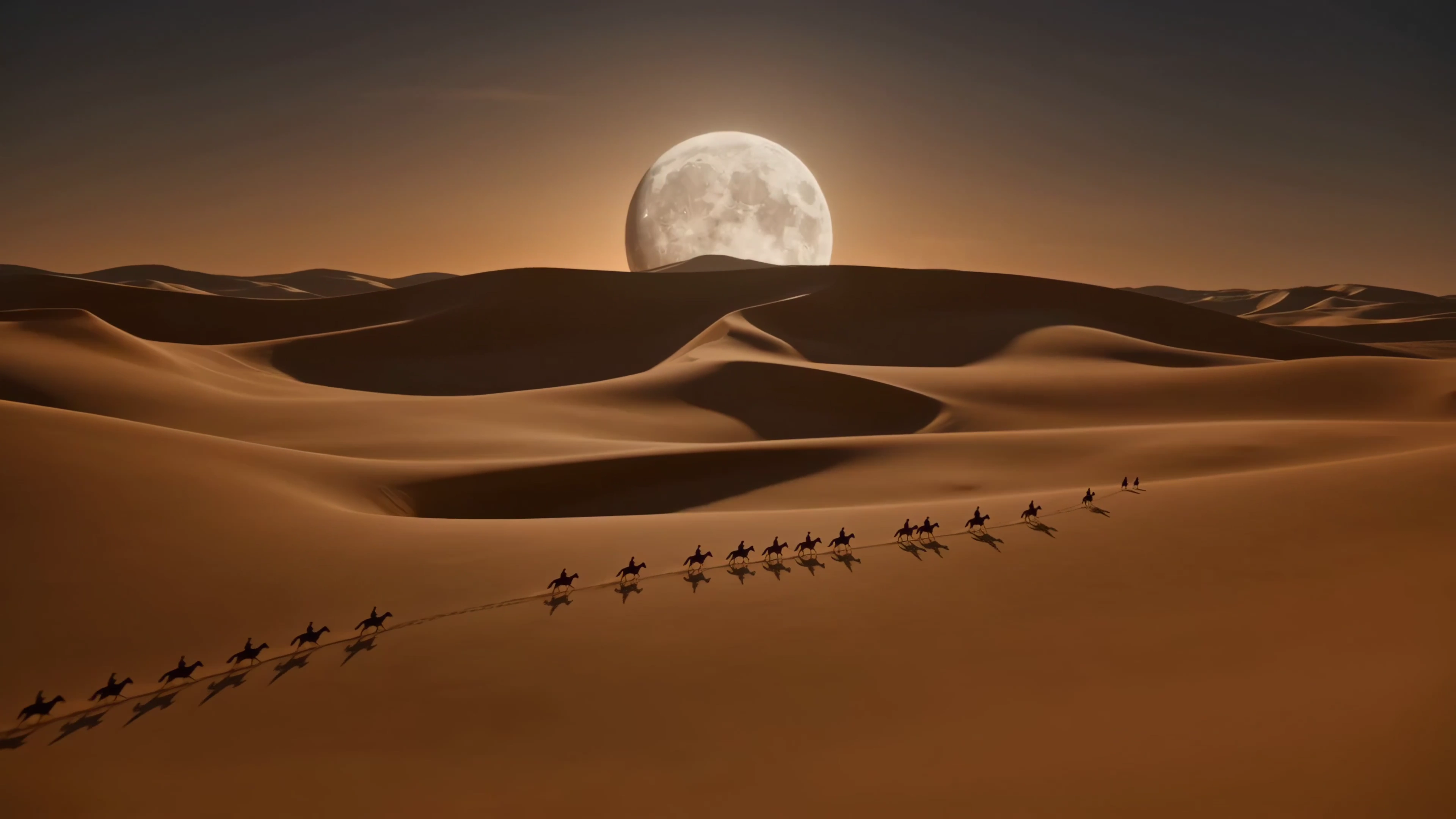 Ethereal Mirage: When Desert Dunes Shape Shift and the Moon Becomes an Eye