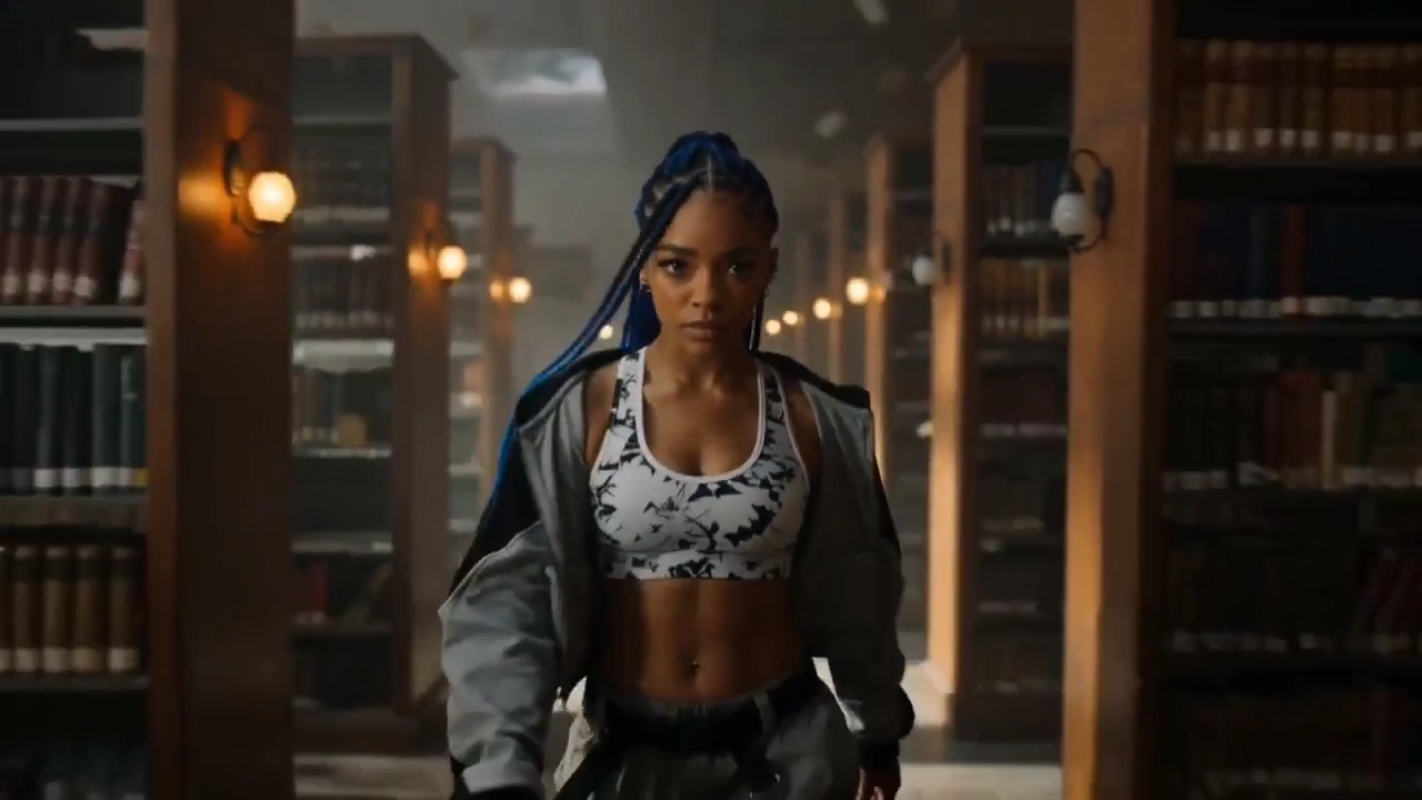 Athletic Dance Through a Crumbling Library’s Chaotic Stillness