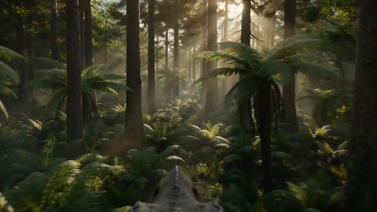 Through the Eyes of a Tyrannosaurus Rex: A Cinematic Jungle Pursuit