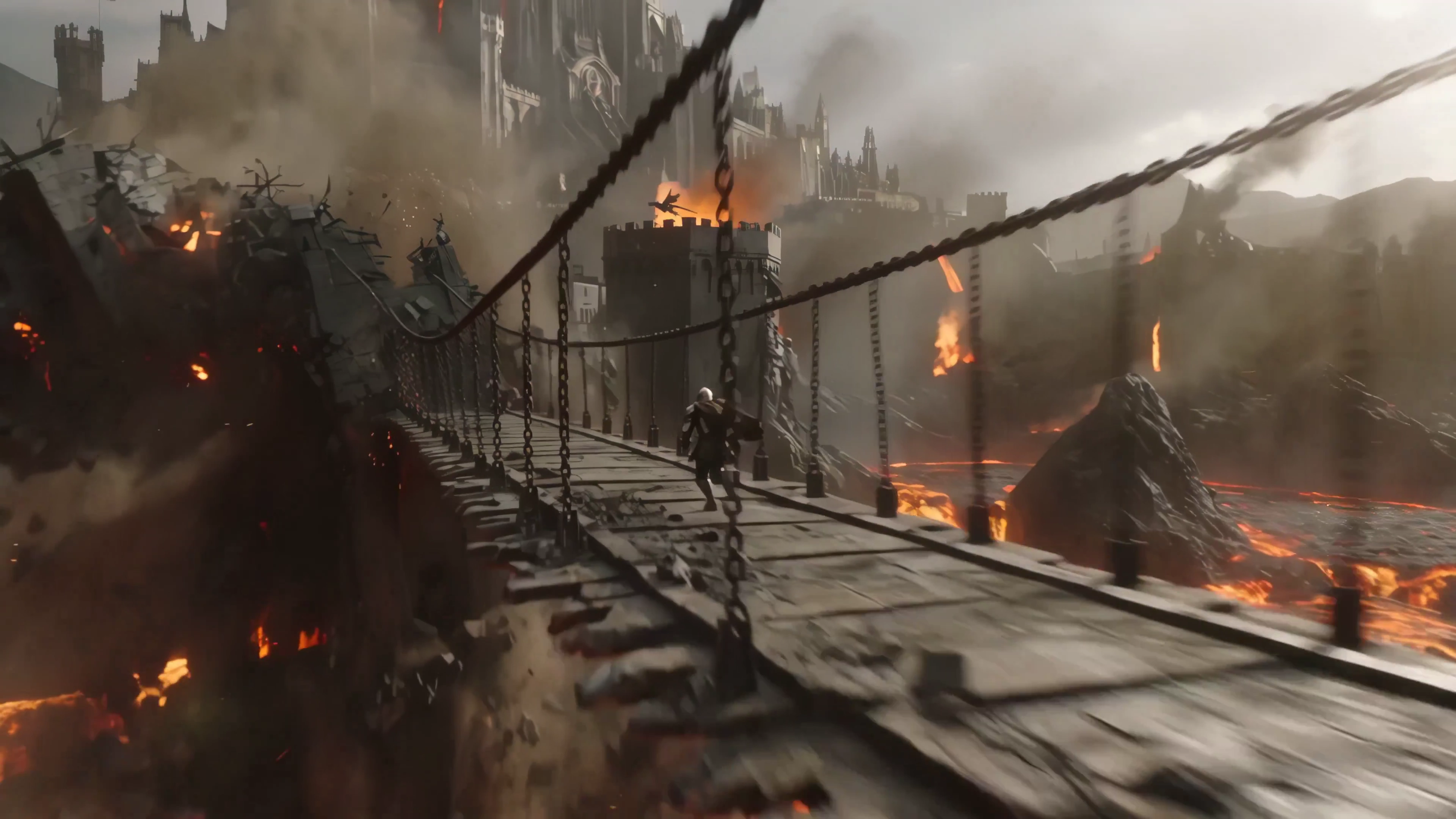 Molten Escape: A Dramatic Rescue in a Collapsing Volcanic Fortress