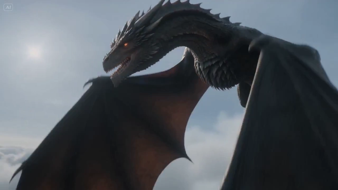 High-Speed Dragon Attack Over a Windy Mountain Fortress