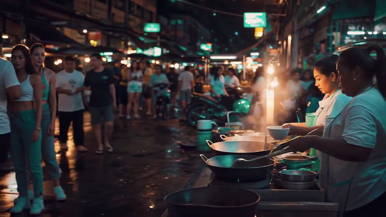 Night Market Chronicles: An Intimate 35mm Glimpse of Fire and Flavor