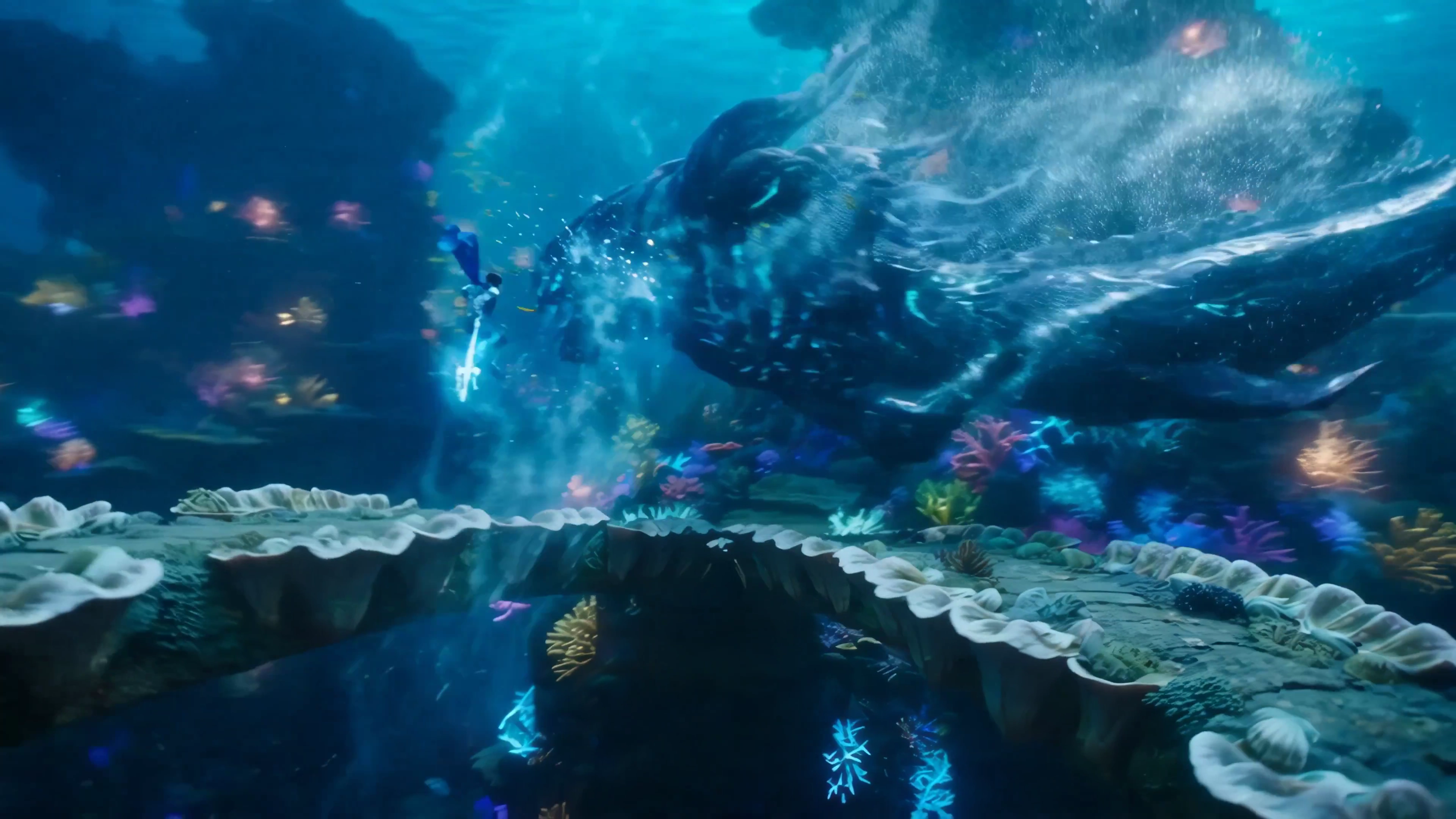 Bioluminescent Showdown: Lightning Strikes Beneath the Ocean Depths