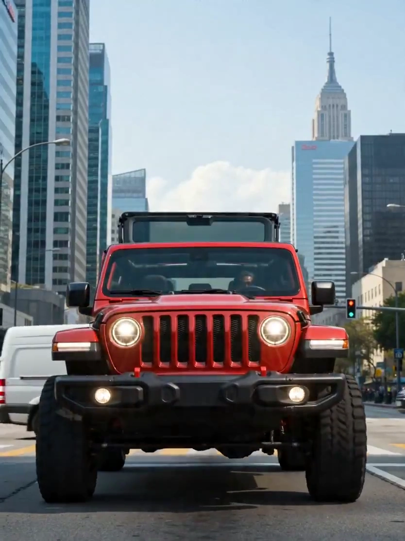 Mechanical Marvel: Jeep Evolves Into Robot Amid City Hustle