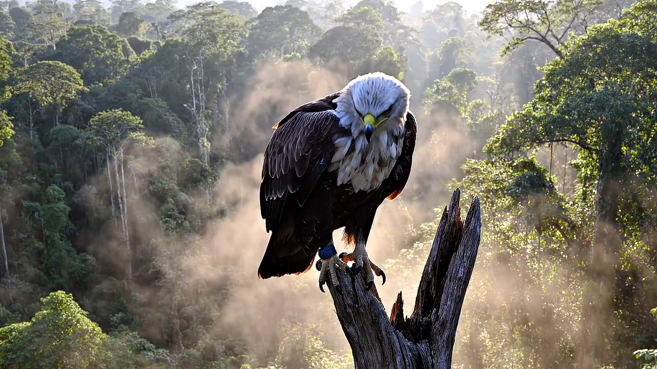 A Harpy Eagle's Silent Vigil Over the Cloud Forest