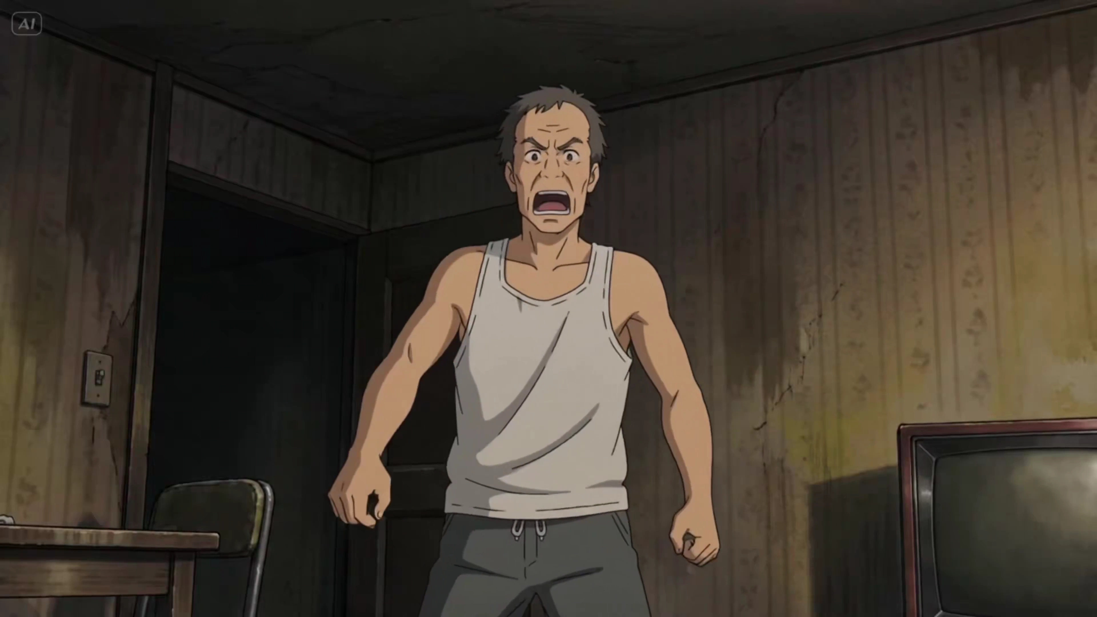 Sibling Bonds Tested in a Dark Living Room: Anime Drama