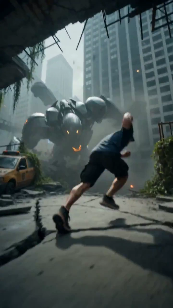 Confronting Shadows: An Epic Clash in a Post-Apocalyptic World