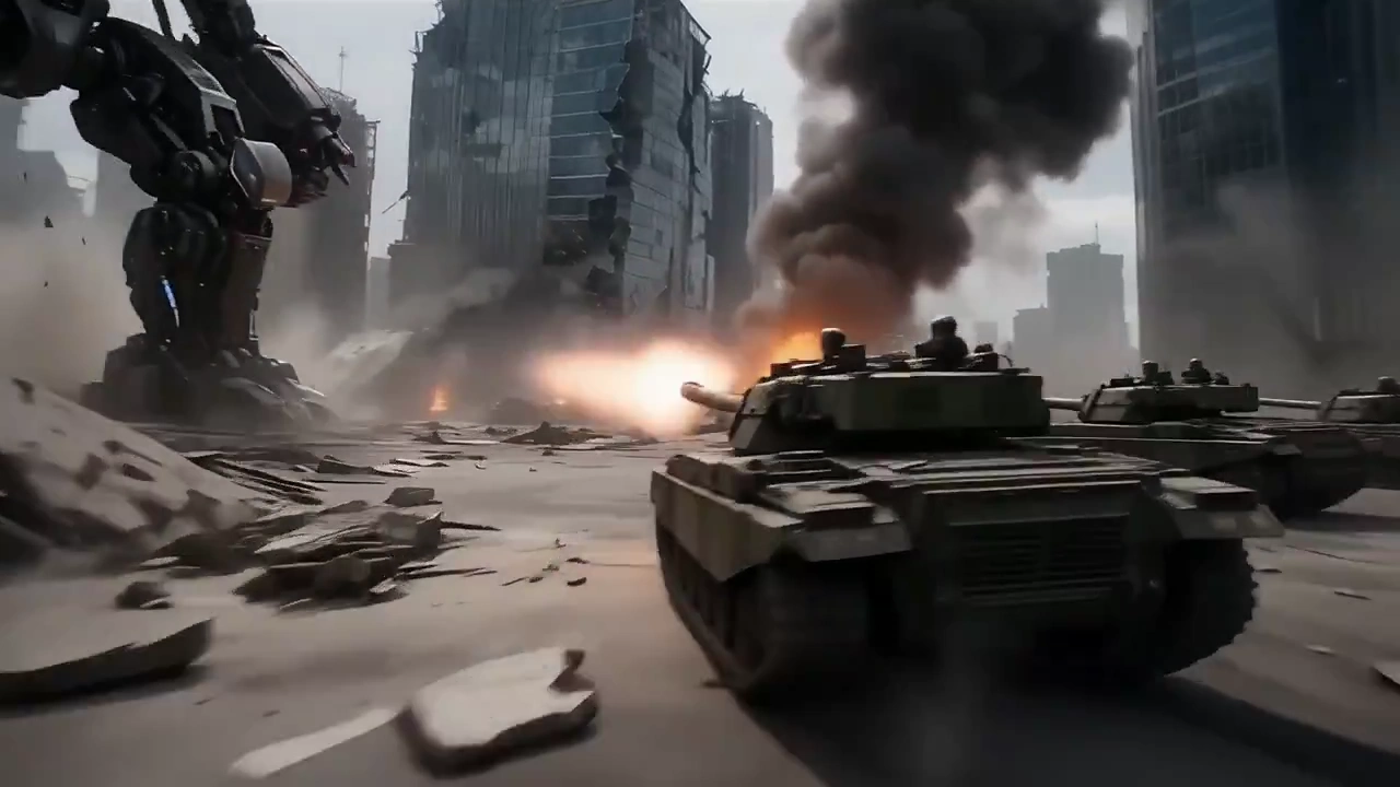 Epic Showdown: Mechanical Giant vs Military Might