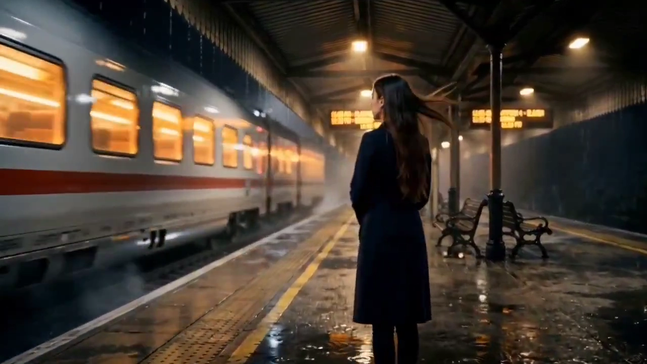 Silent Goodbye: Emotions at the Train Station