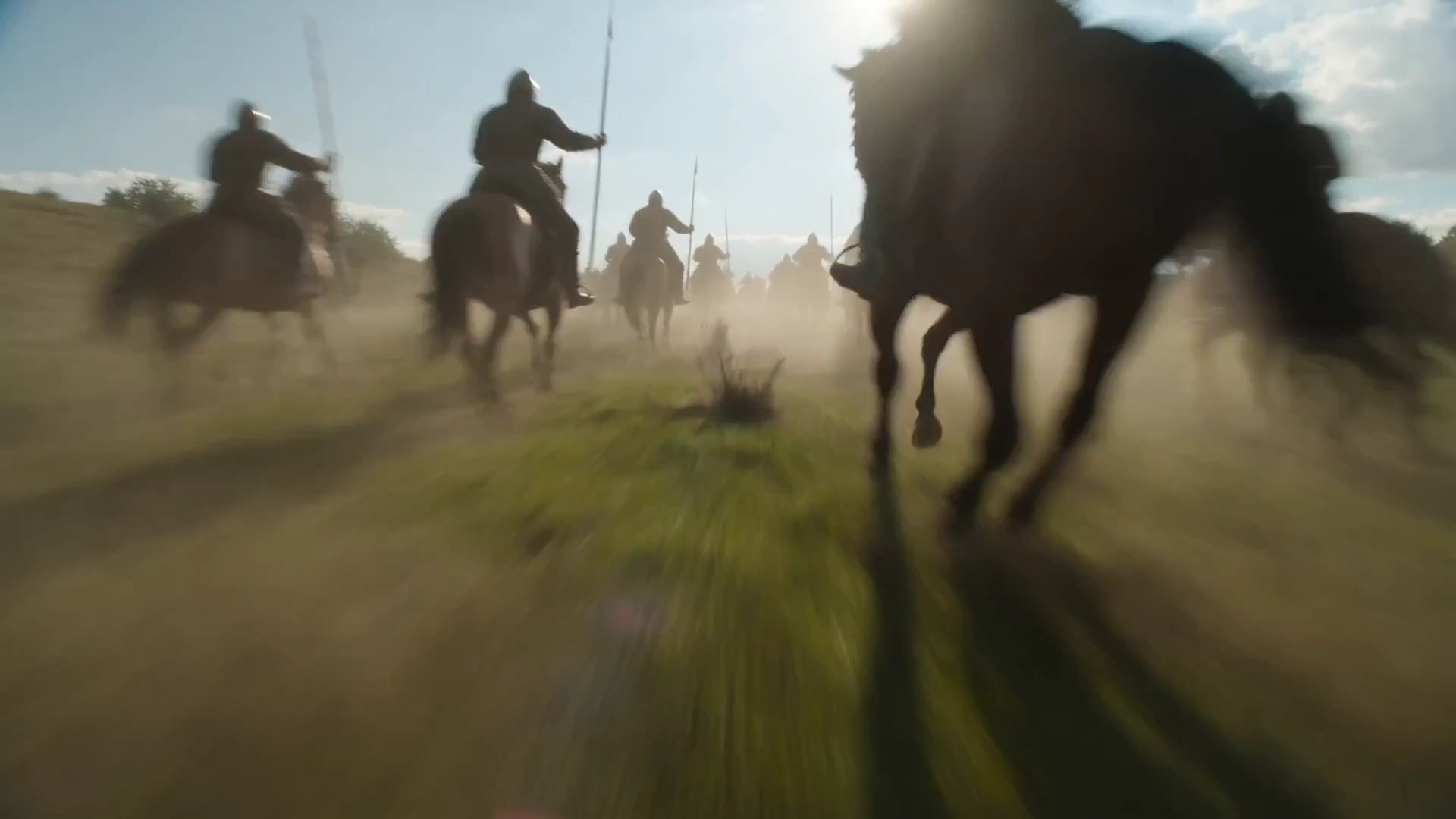 High-Speed Drone Follows Medieval Cavalry at Full Gallop