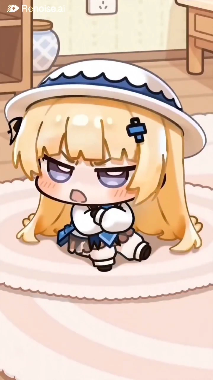 A Pouty Phoebe Chibi Finds Happiness in Pizza