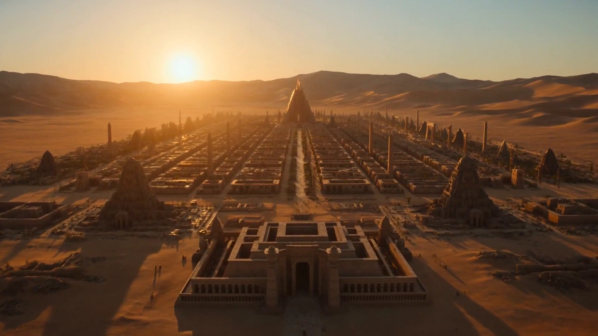 Epic Transformation: Stone Guardians Rise from the Desert