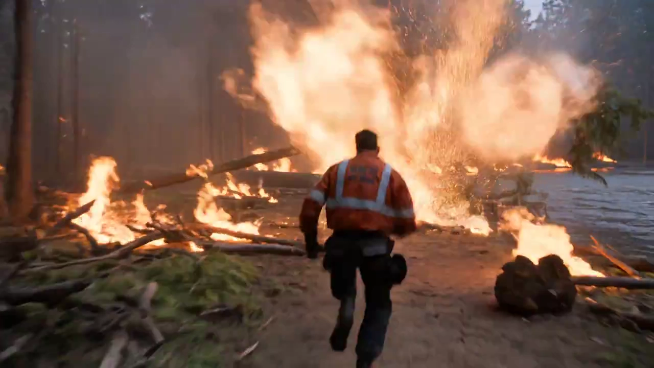 Flames and Flight: A Ranger Battles the Wildfire