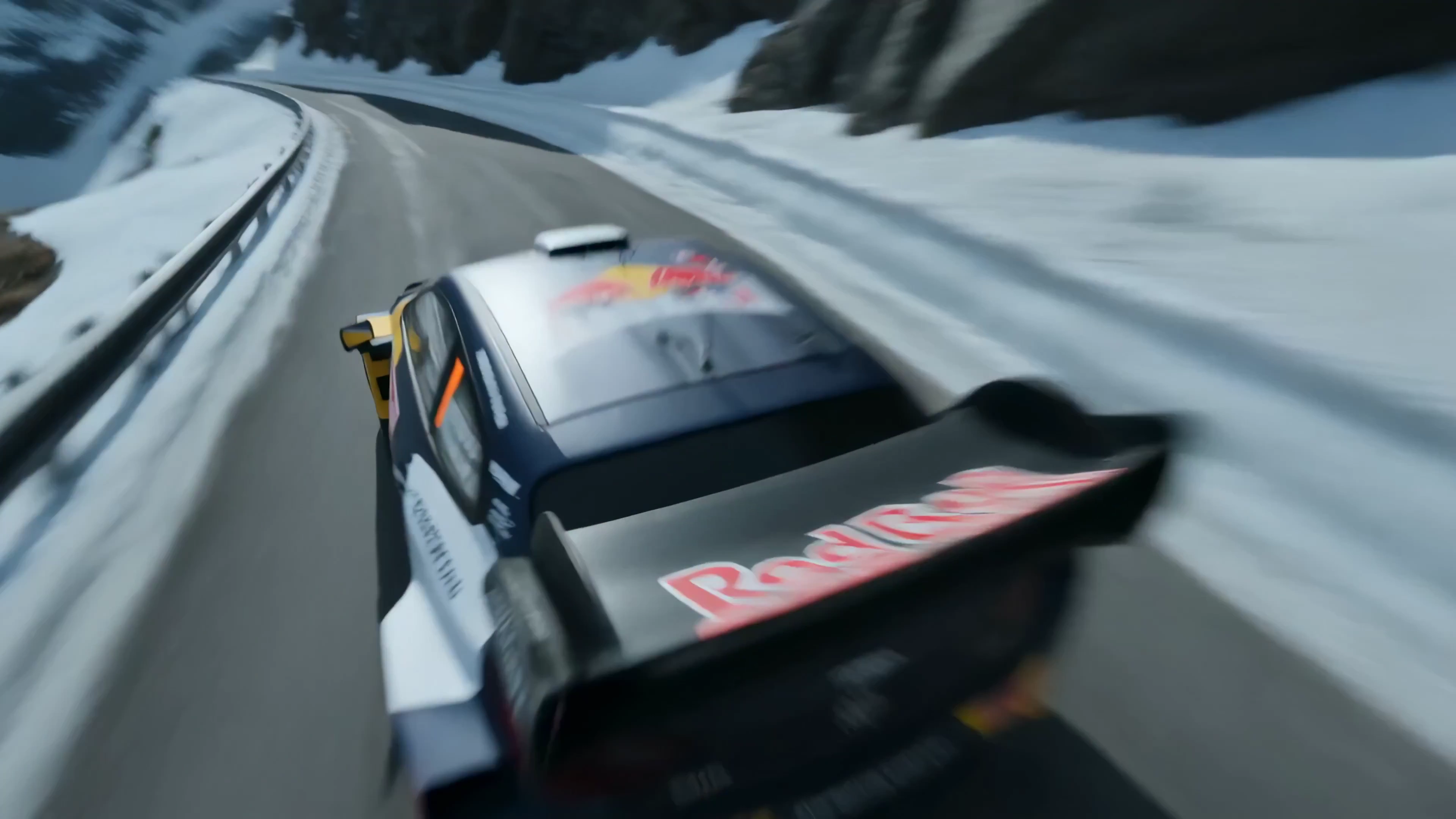 Relentless Snow Pursuit: One Shot Rally Through Alpine Danger