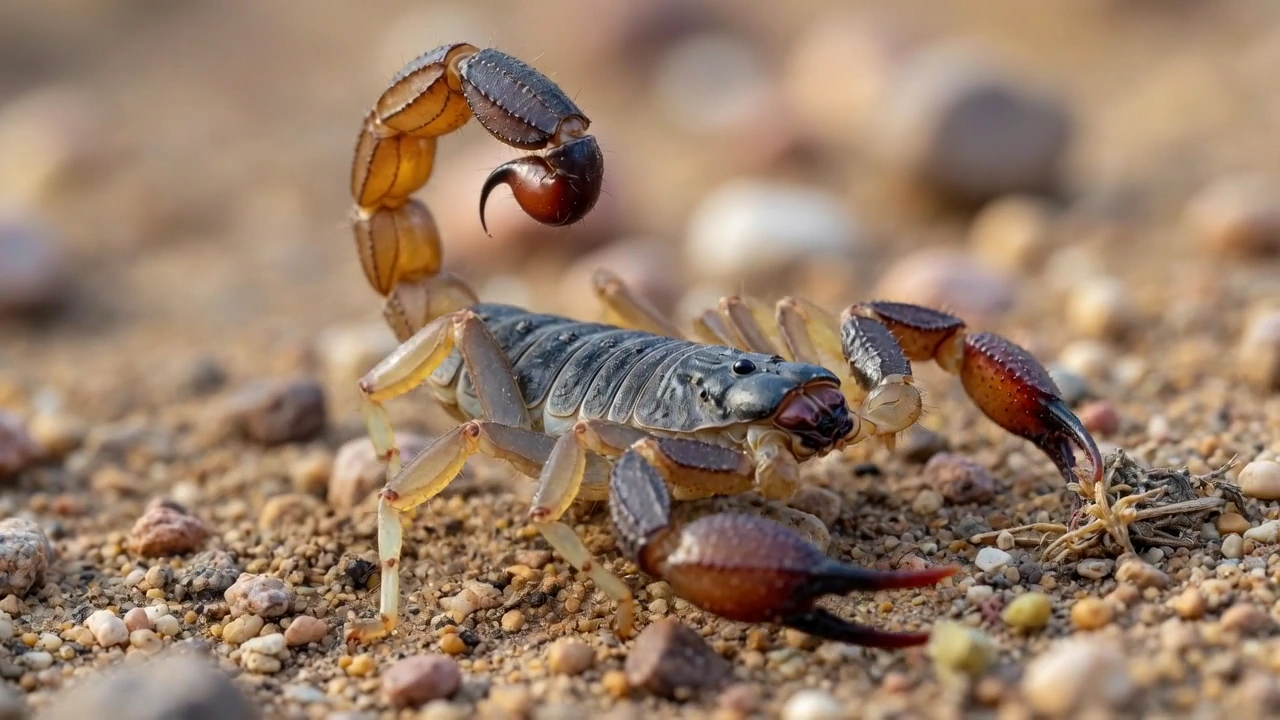 Cautious Curiosity: A Scorpion's Dance