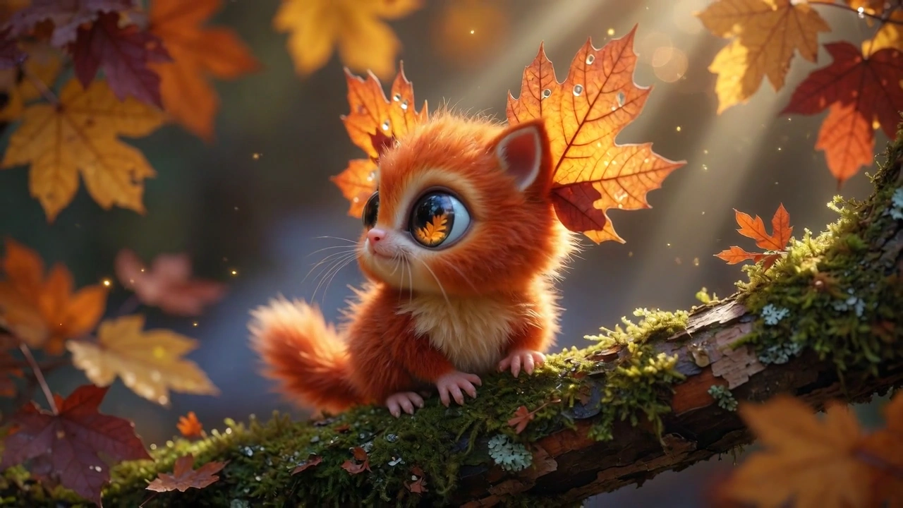 The Enchanted Ascent of a Fluffy Fantasy Being