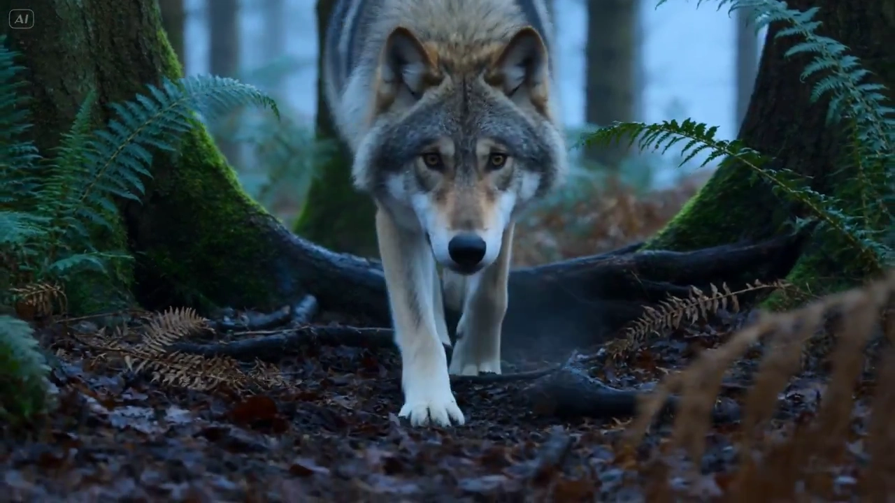 Silent Pursuit: The Wolf and the Deer Encounter