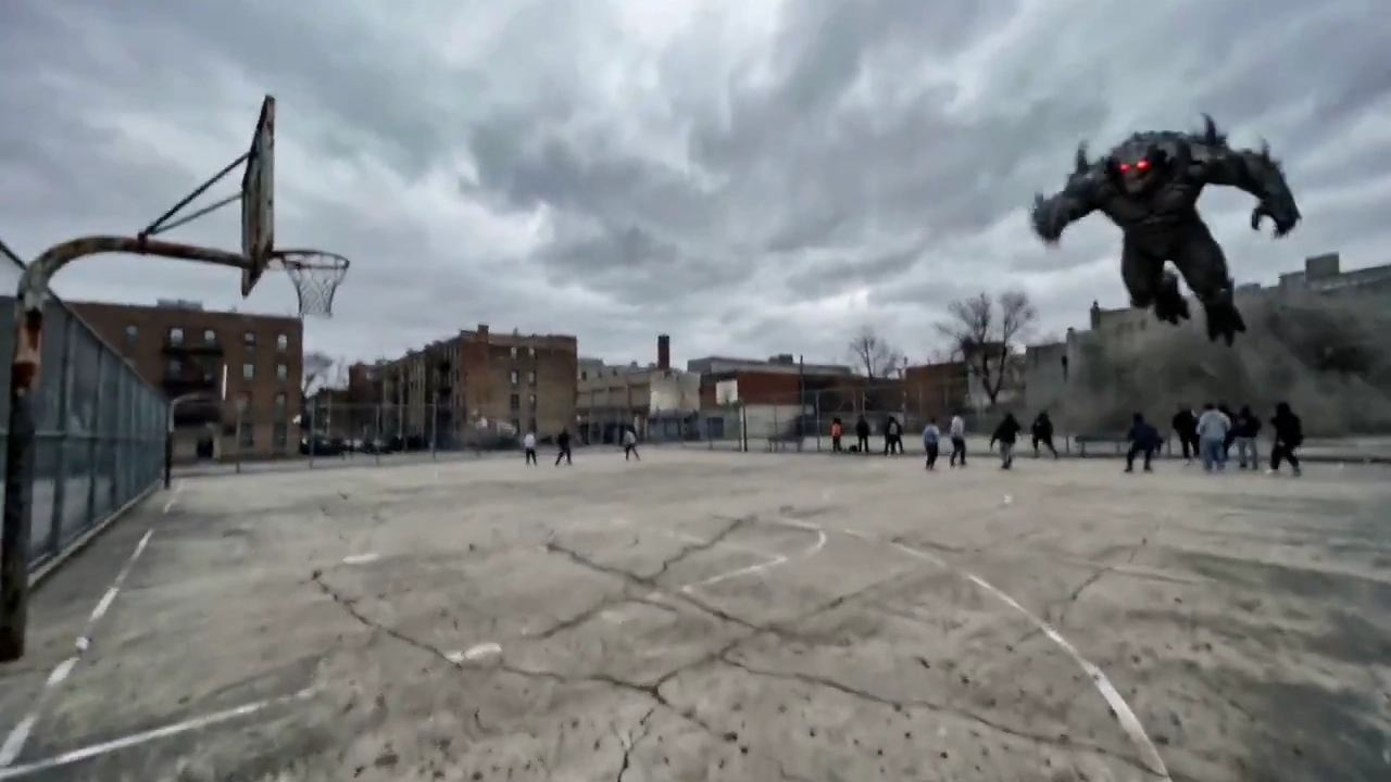 When Monsters Attack: A Basketball Court Tale