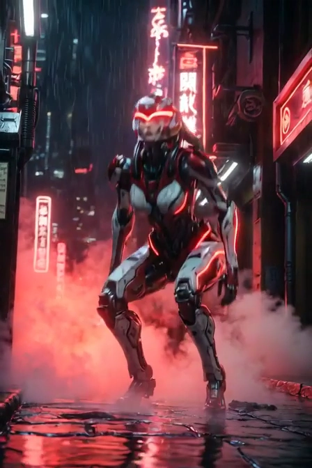 Epic Cyberpunk Mecha: A Vision of Futuristic Power