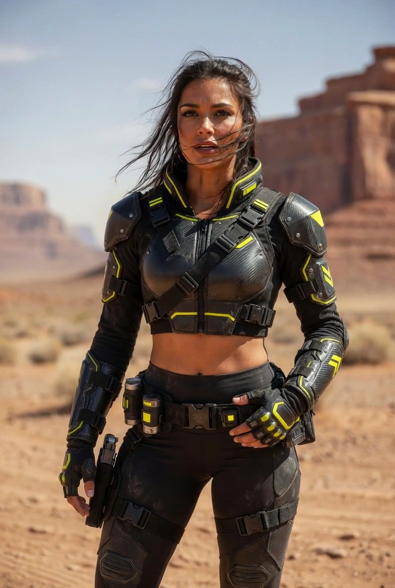 Young Warrior in the Sands: Bold and Unyielding