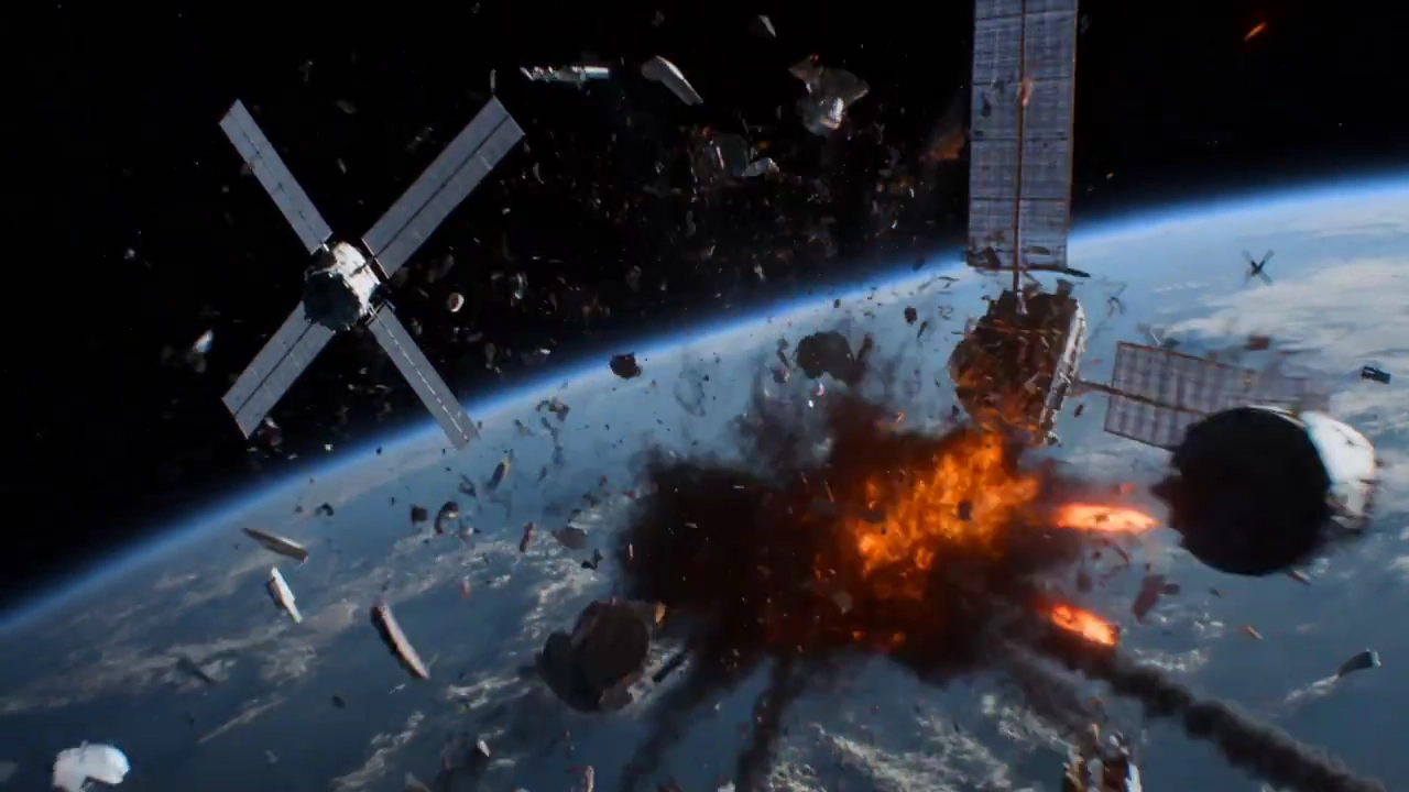 Apocalyptic Night: Satellites Collide in Catastrophic Fallout