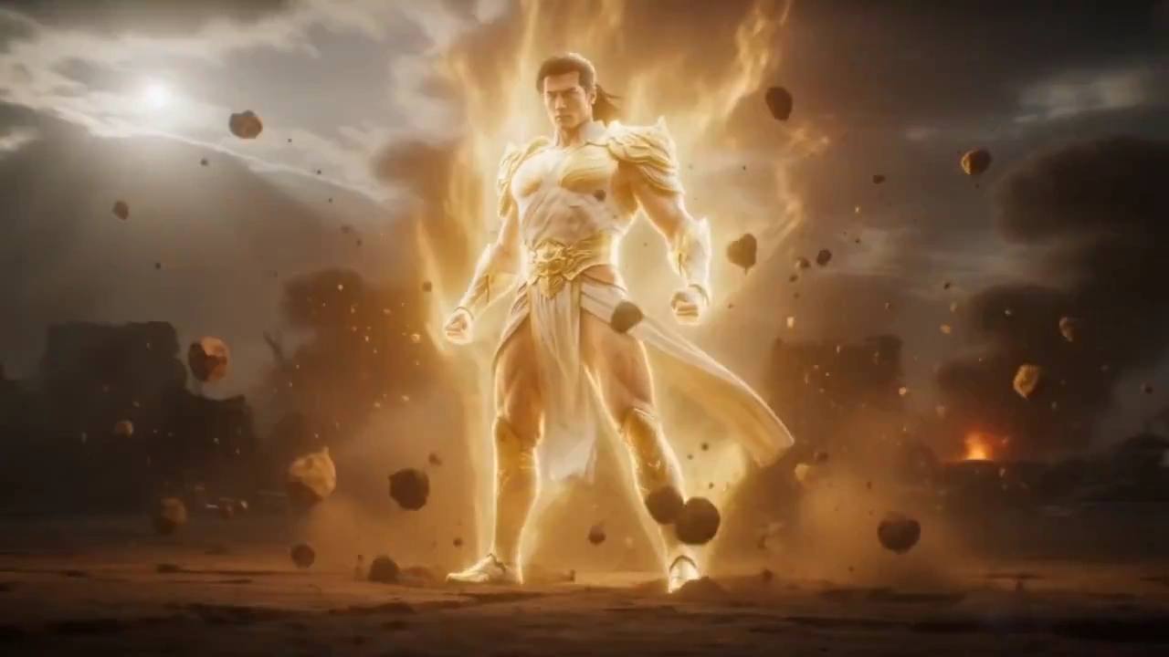 Epic Energy Release: Warrior vs. Battlefield Chaos