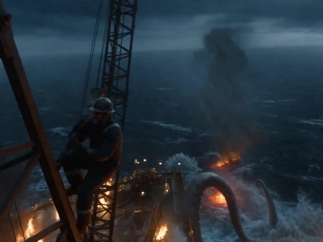 Beneath the Waves: A Desperate Fight Against the Kraken