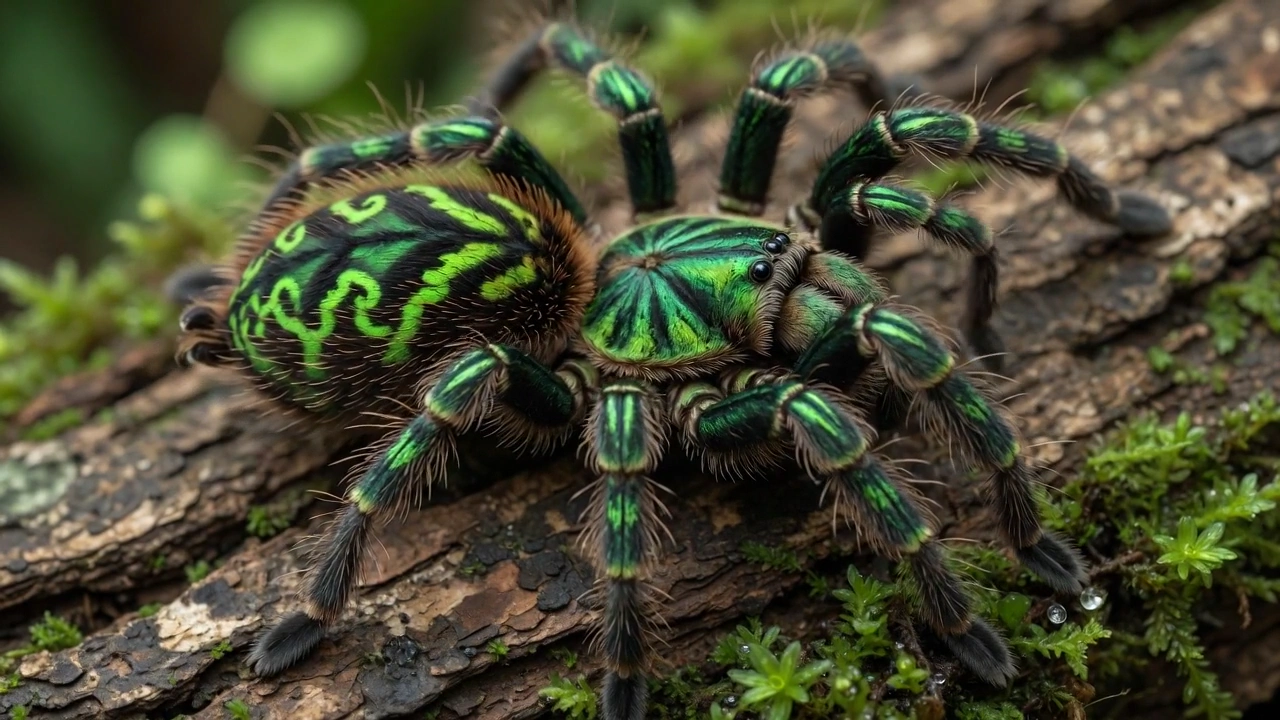 Nature's Artistry: The Captivating Green Tarantula