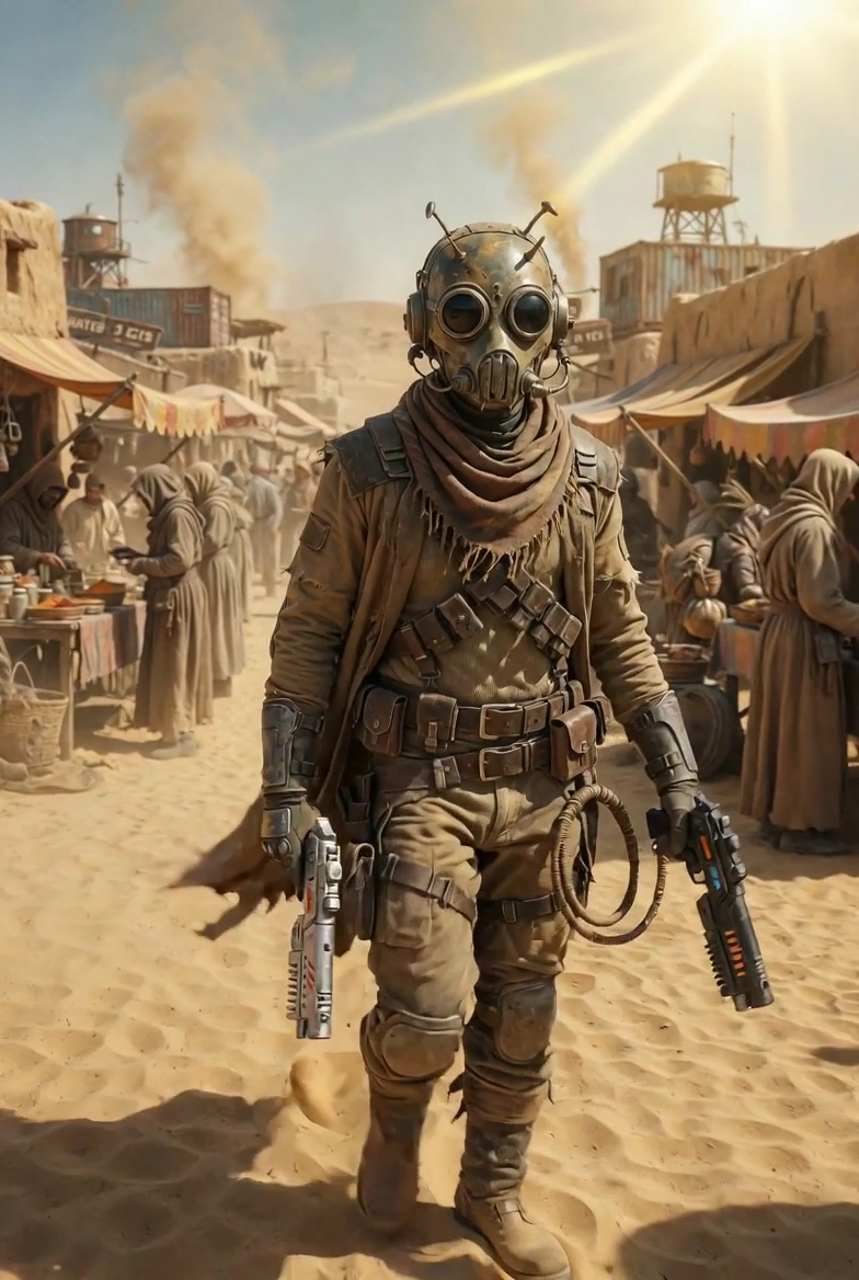 Meet the Desert Hunter: A Visual Journey Through a Post-Apocalyptic World