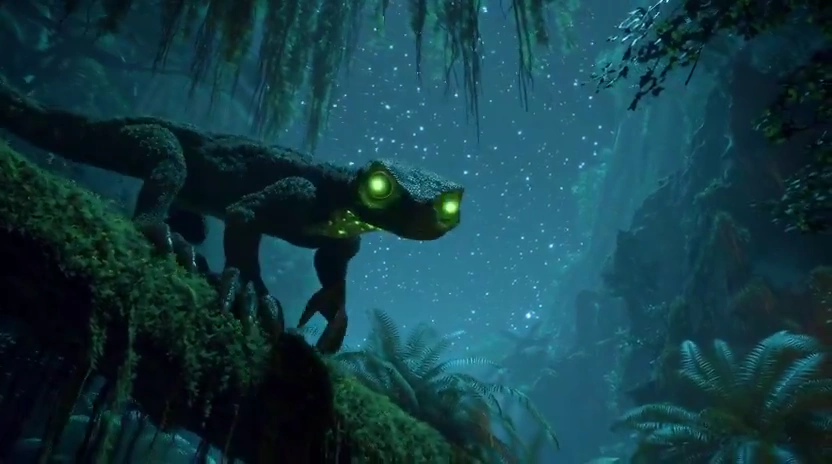 The Cautious Climb of a Prehistoric Behemoth in a Misty Realm