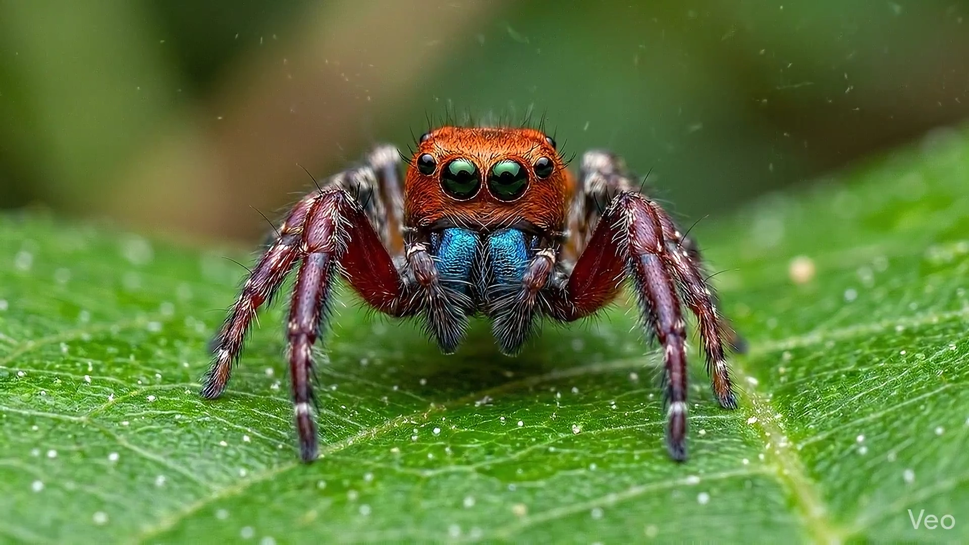 The Subtle Dance of a Jumping Spider in Nature