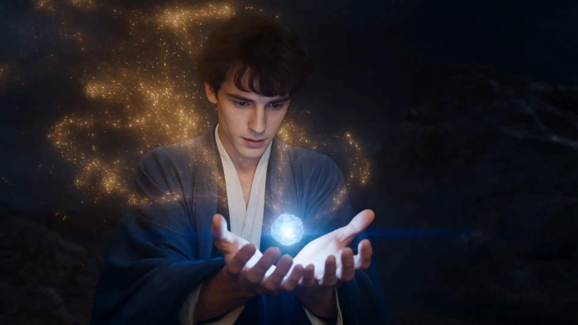 Wonder fills the frame as a crystal's power ignites a fire dance on water