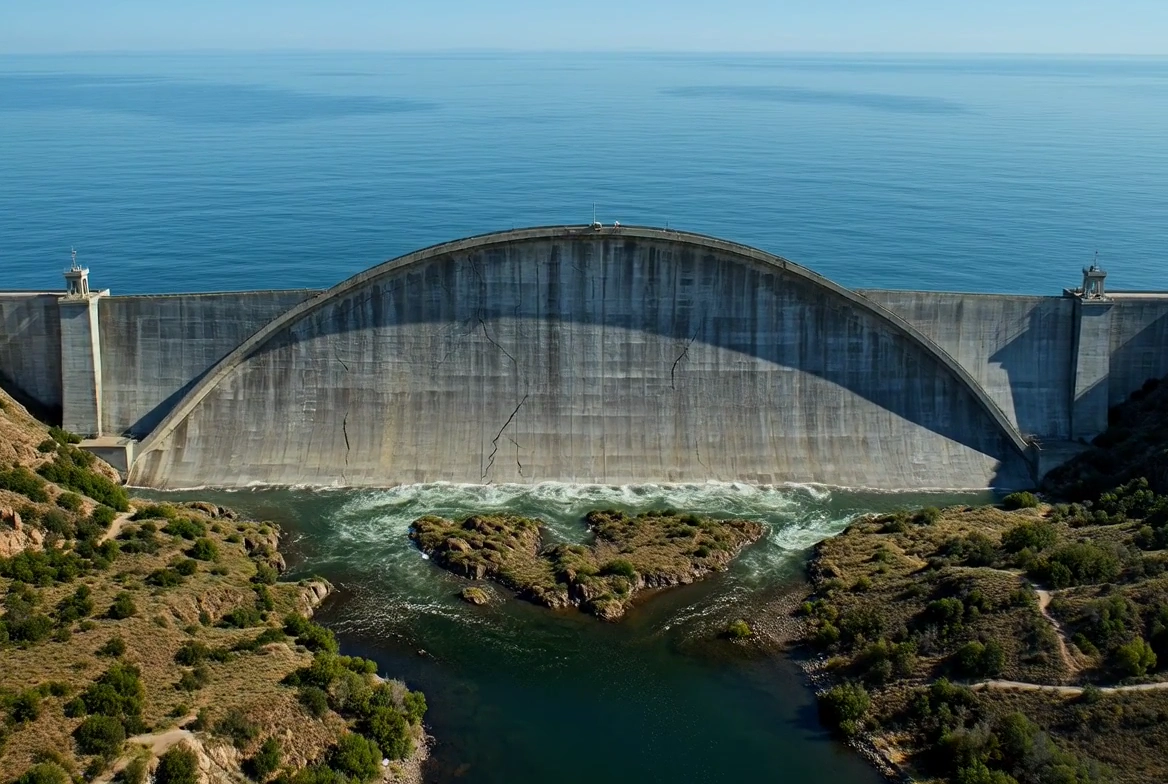 Massive Concrete Dam Collapses, Flooding the Valley Below