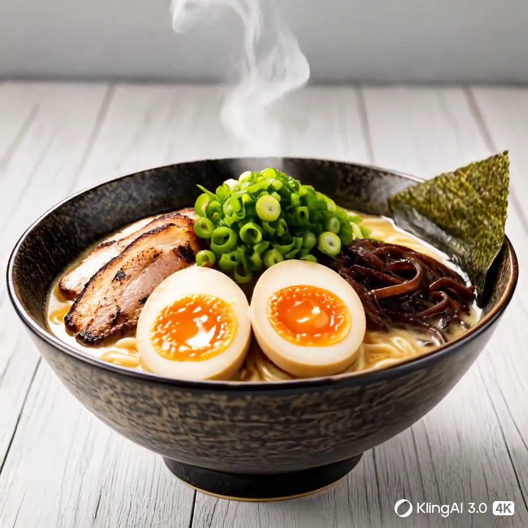 Steam Rises from an Exploded Ramen Infographic in Cinematic Detail