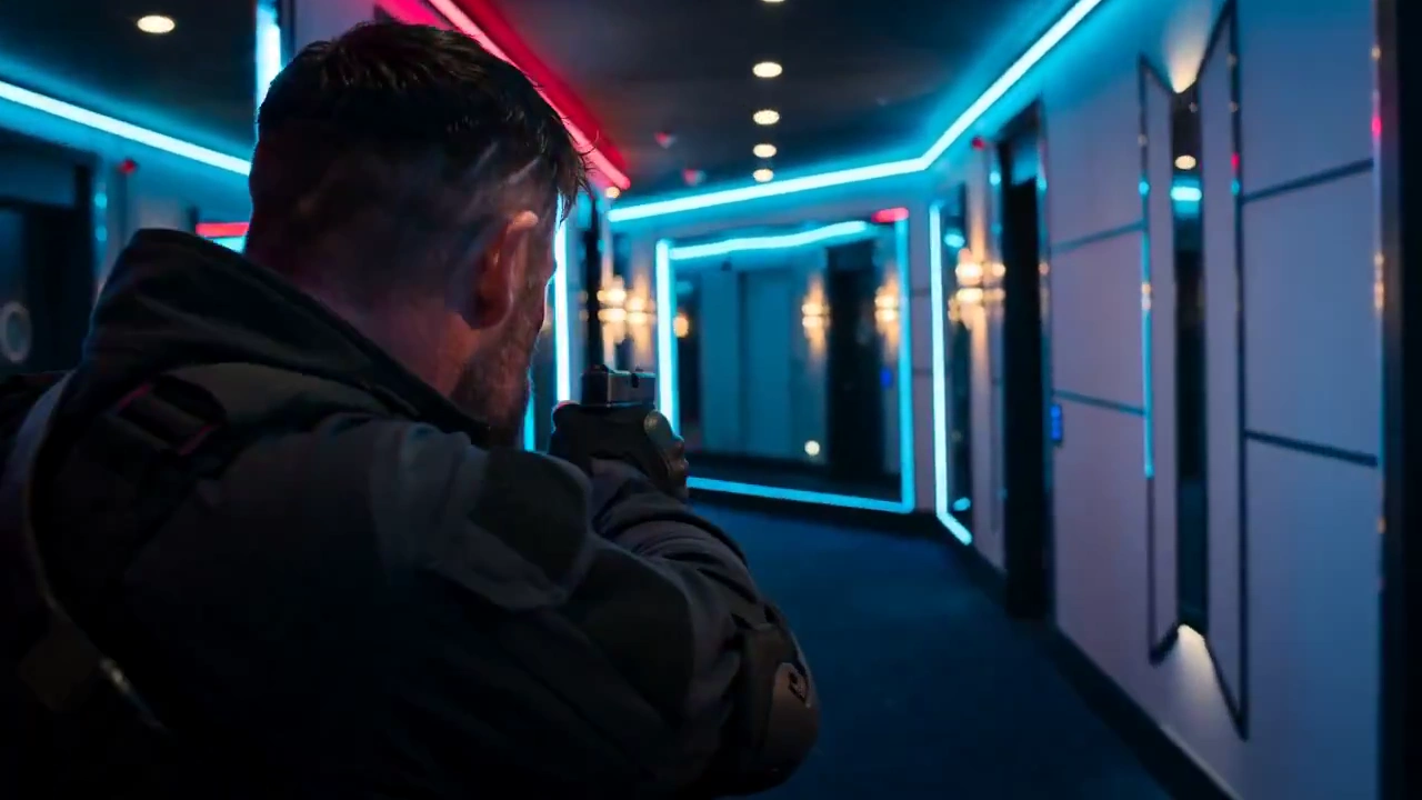 Slow-Motion Chaos Engulfs a Tactical Agent in a Luxury Hotel Battle