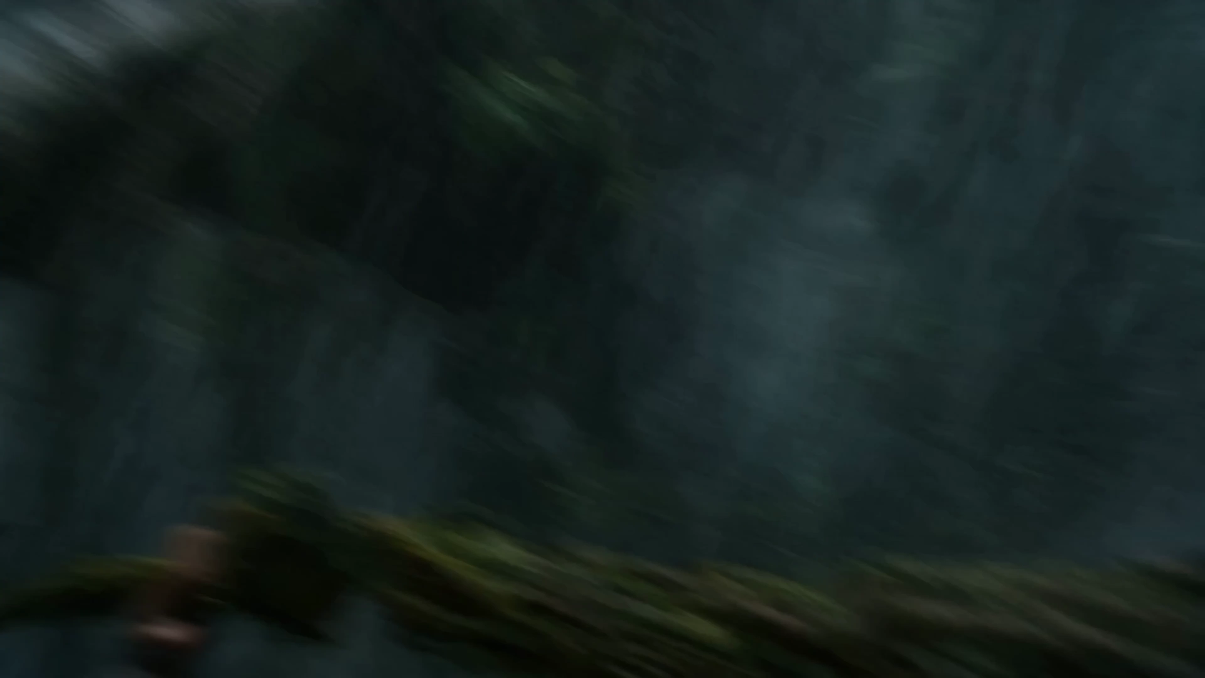 Braided Climber Swings Through Dense Fog Over Giant Waterfalls