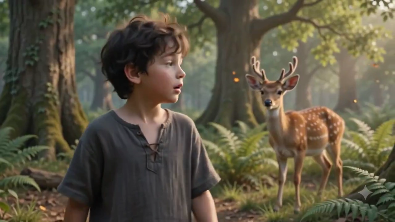 Under a Giant Tree, Two Friends Watch the Sunrise