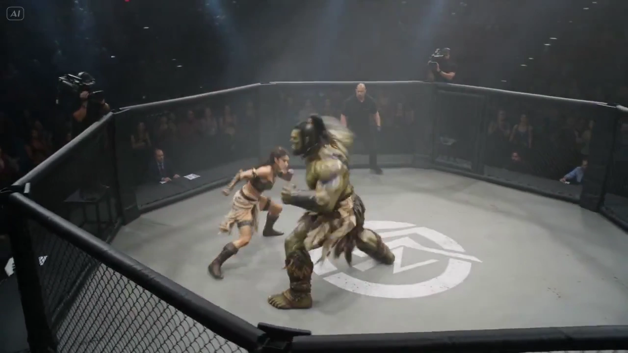 Hyperrealistic Fantasy MMA: Grok vs Nyssa Octagon Rumble