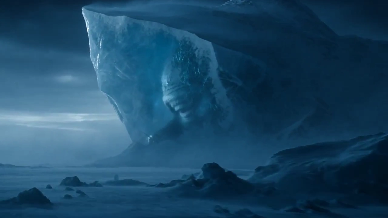 Frozen Slumber Shatters as a Giant Eye Glows Under the Ice