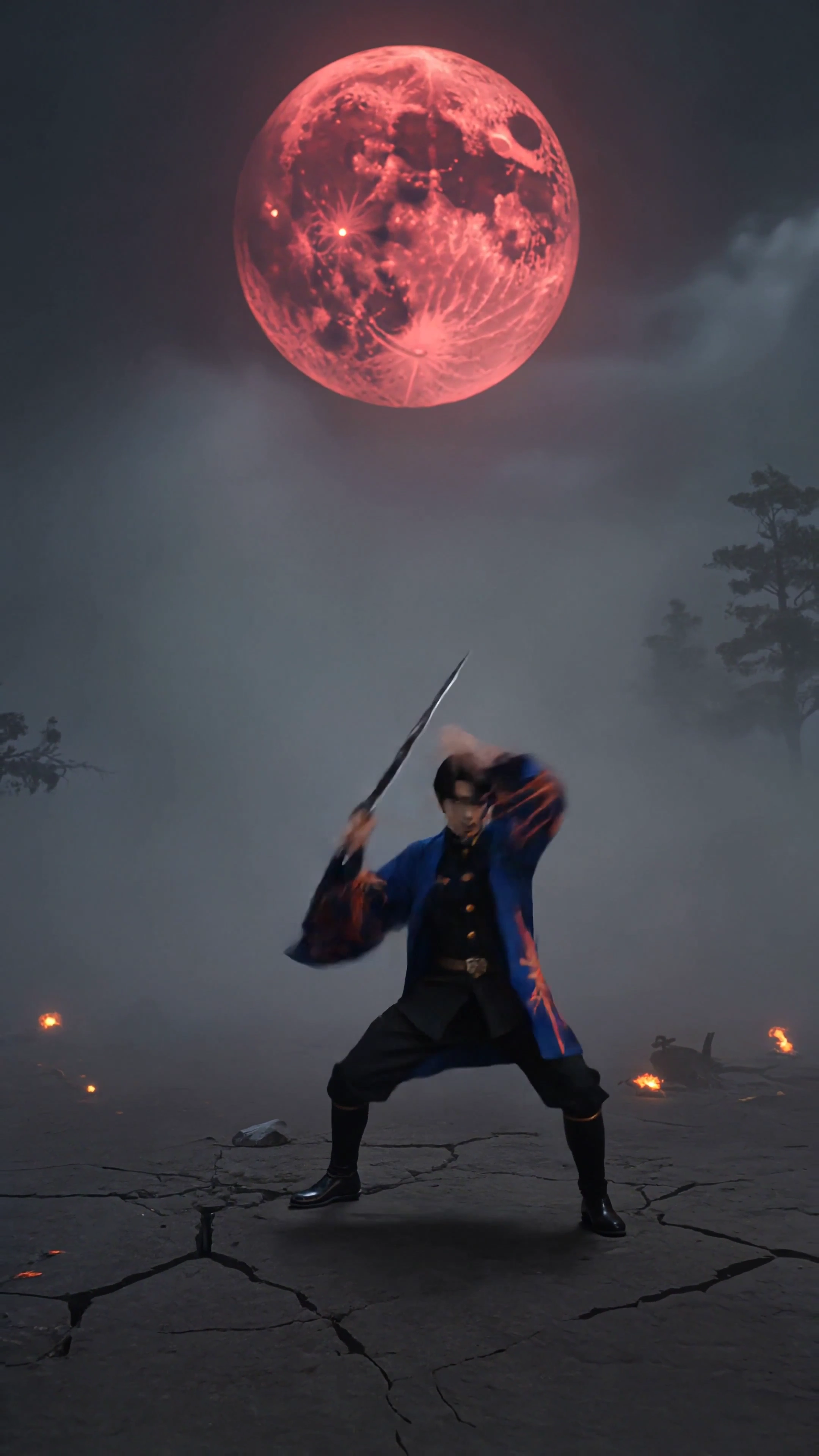 Elemental Samurai Warriors Fight a Hypersonic Battle in a Dark Forest