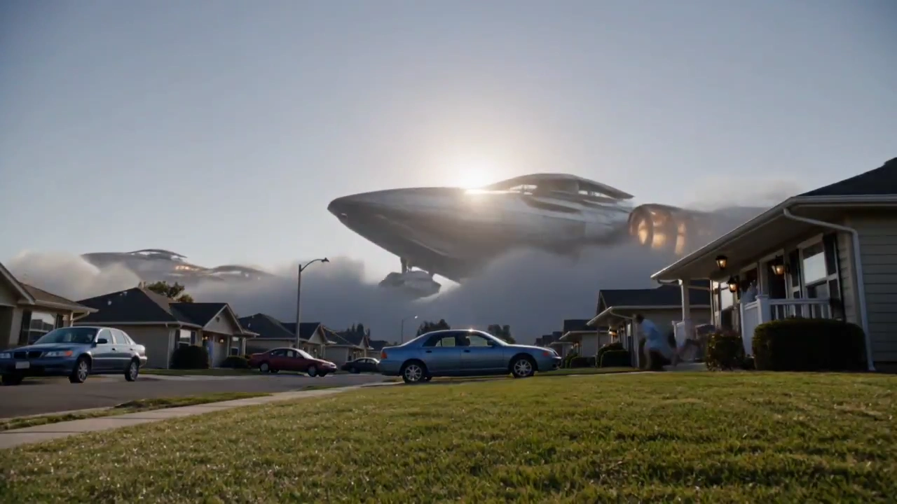 Alien Armada Retreats as Elderly Woman Wields a Slipper