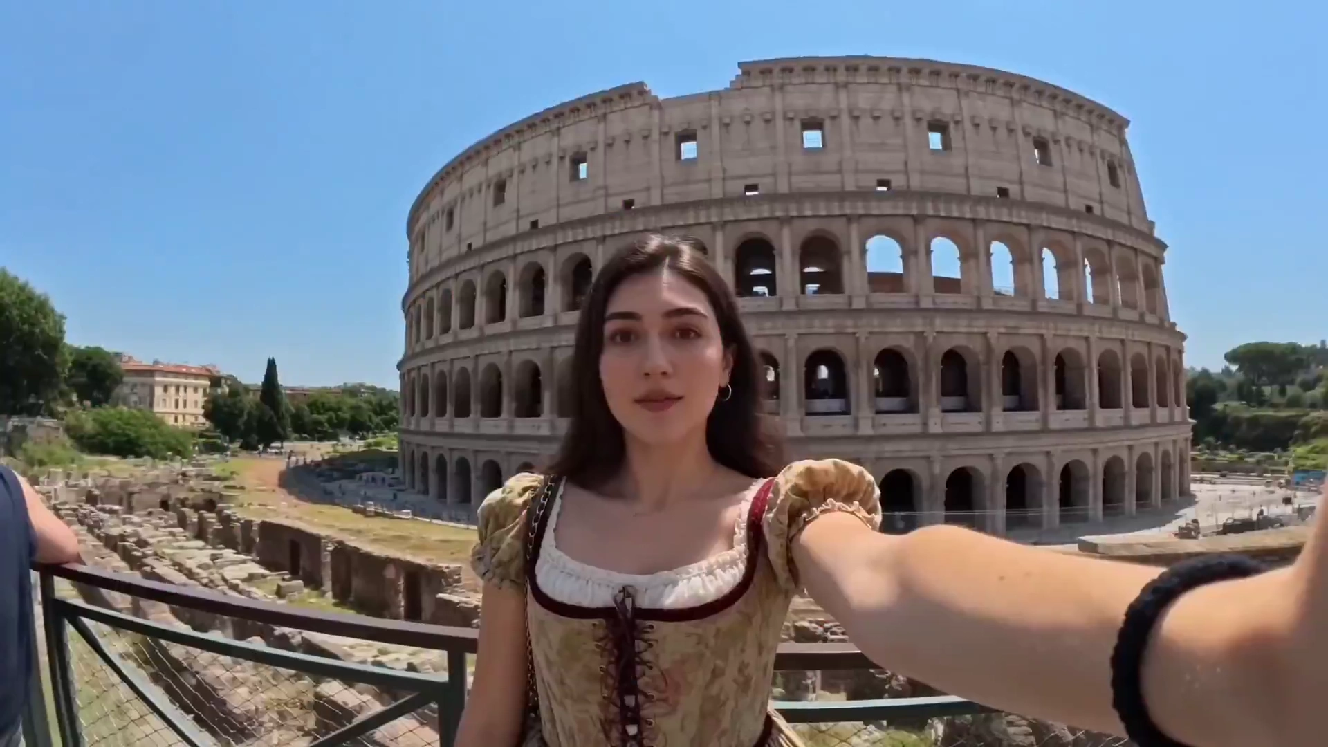 Energetic Vlogger Captures Global Adventures with Handheld Selfie Stick
