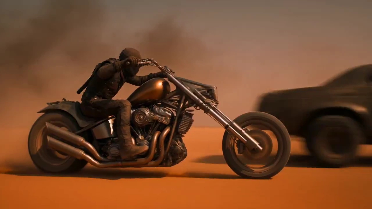 Brutal Motorcycle Chase Burns Through Orange Dust and Debris