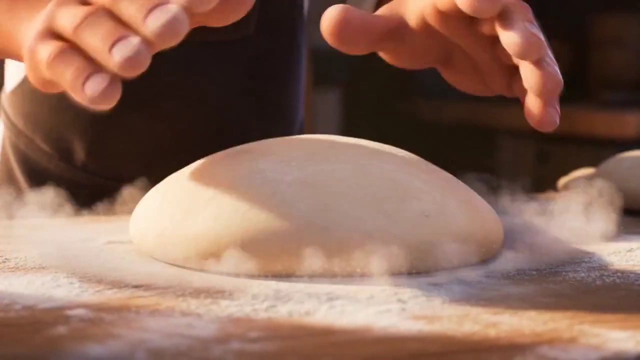 Golden Crust and Stretchy Cheese in a Warm Pizzeria Scene