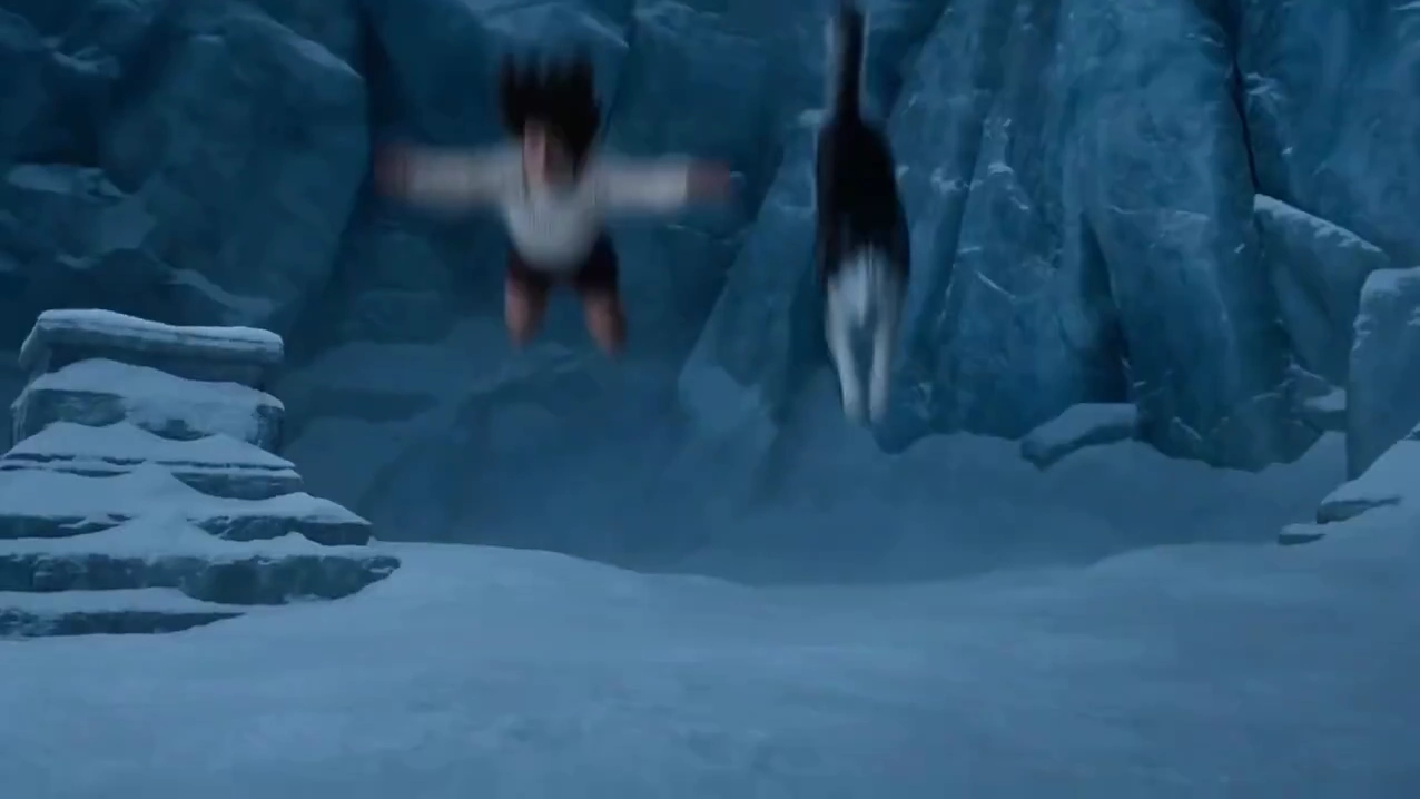 Mystical White Wolf Walks Beside a Snow-Clad Knight