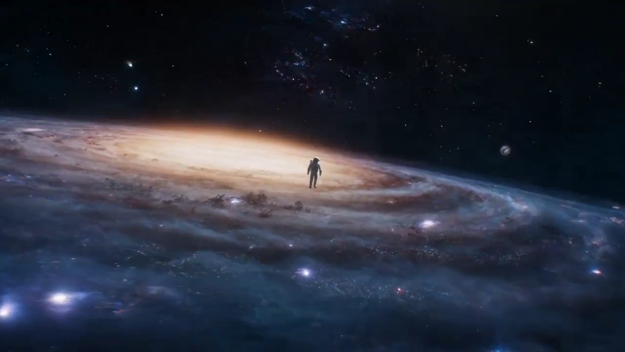 Celestial Horns Emerge as Galaxies Swirl Beneath Translucent Skin