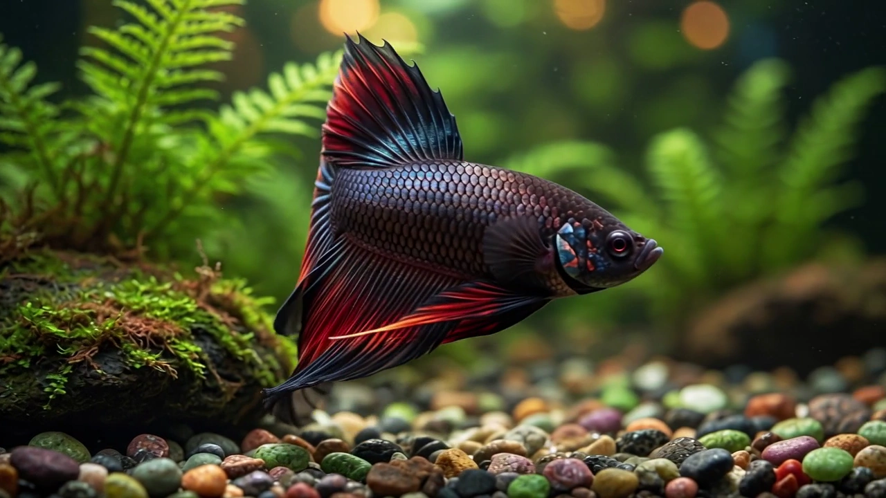 Iridescent Veil Fins Pulse in a Glowing Underwater Garden